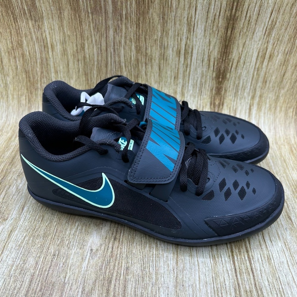 Nike Zoom Rival SD 2 Men's 6.5 Track Field Throwing Shoes Black Blue FZ9665-001‎